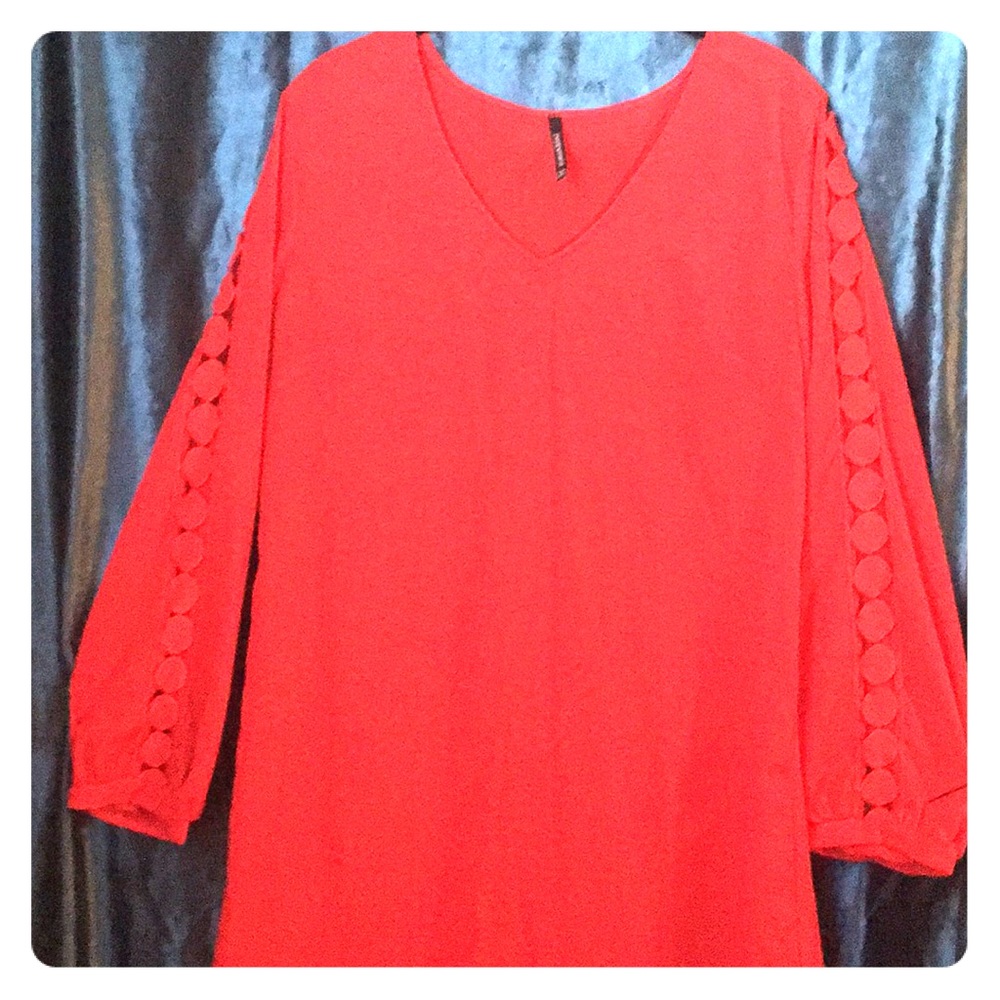 Red long sleeve beauty